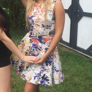 Rebecca Minkoff Floral Asymmetrical Drop Waist